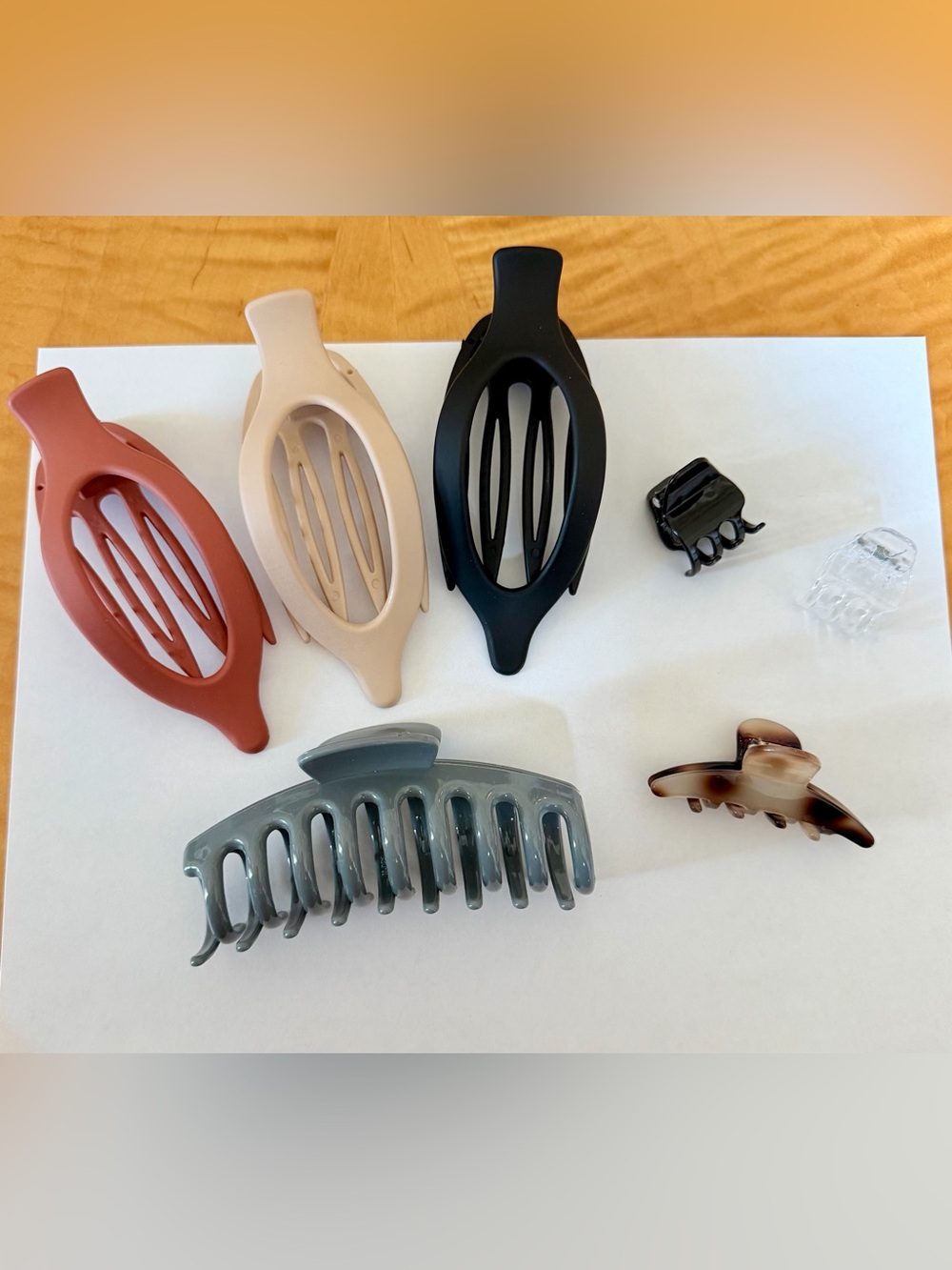 Assorted Neutral Hair Claw Clip Set